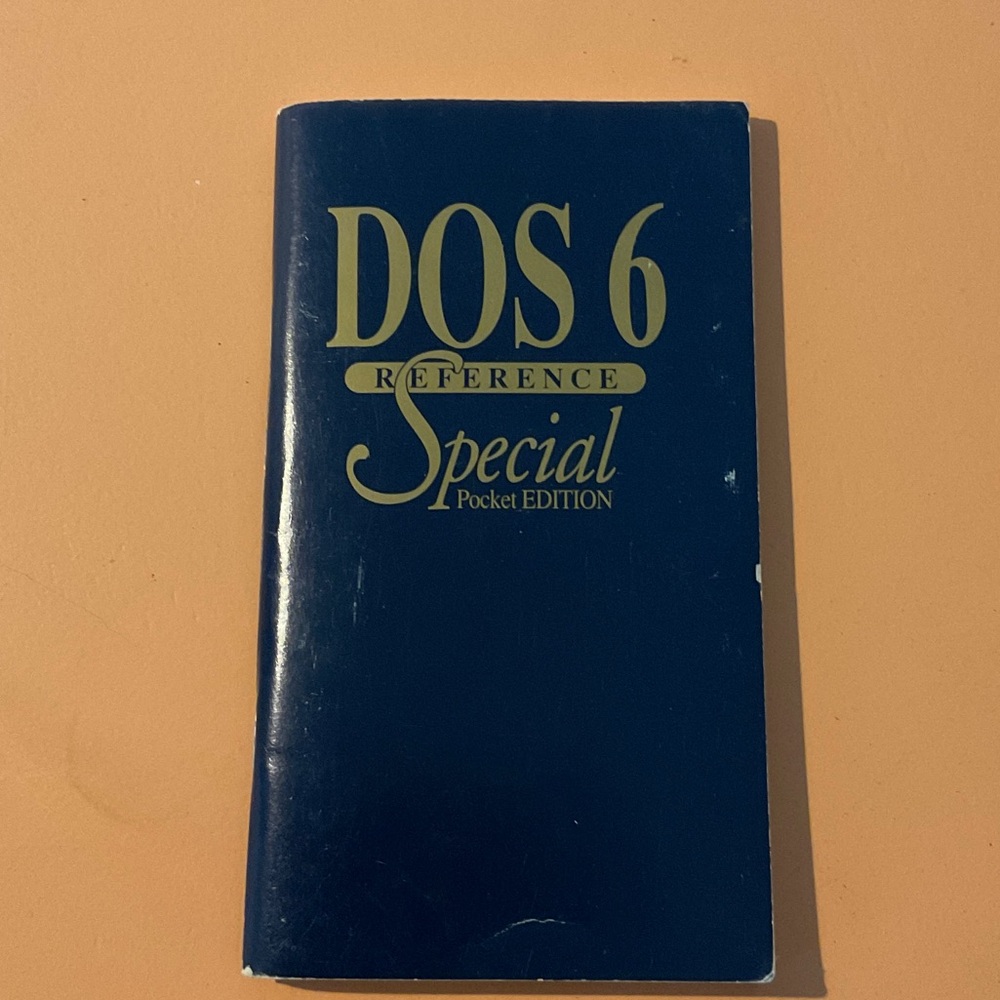 DOS 6 Reference Special Pocket Edition Booklet